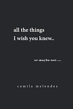 All the Things I Wish You Knew — cover